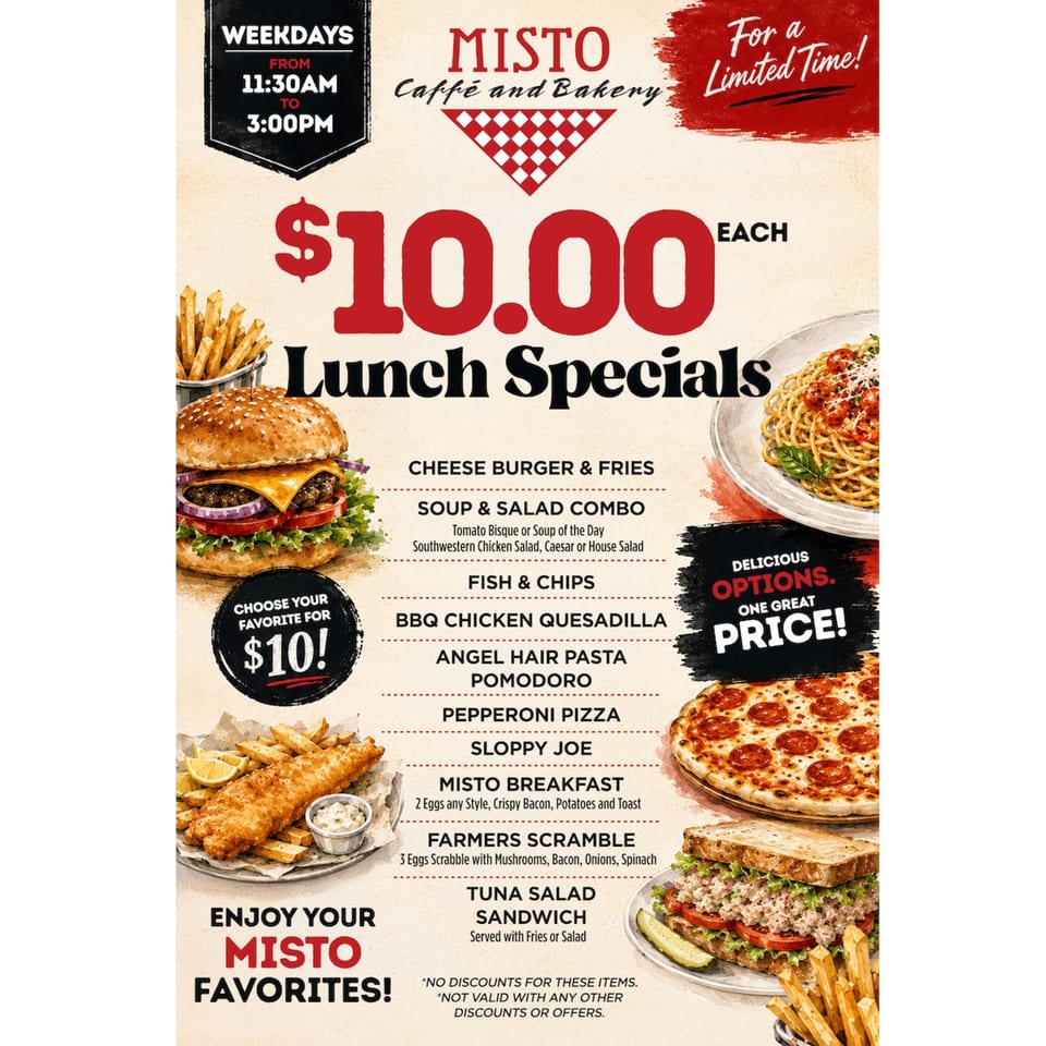 🚨 Hurry! Limited-Time $10 Lunch Specials