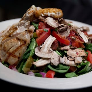 Spinach Salad and Grilled Chicken